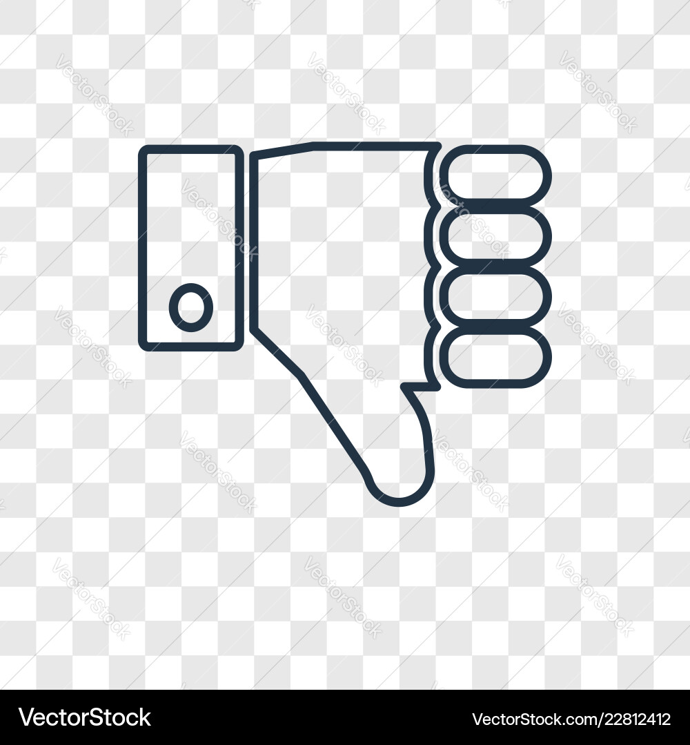 Right to objection concept linear icon isolated Right to objection concept linear icon isolated vector image
