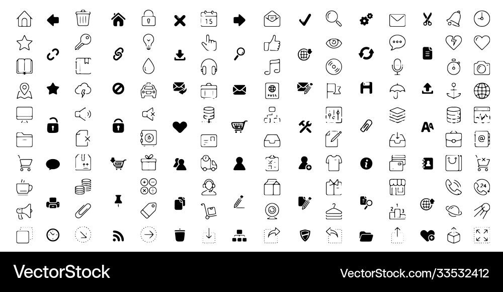 Web icons design set style Web icons design set style vector image