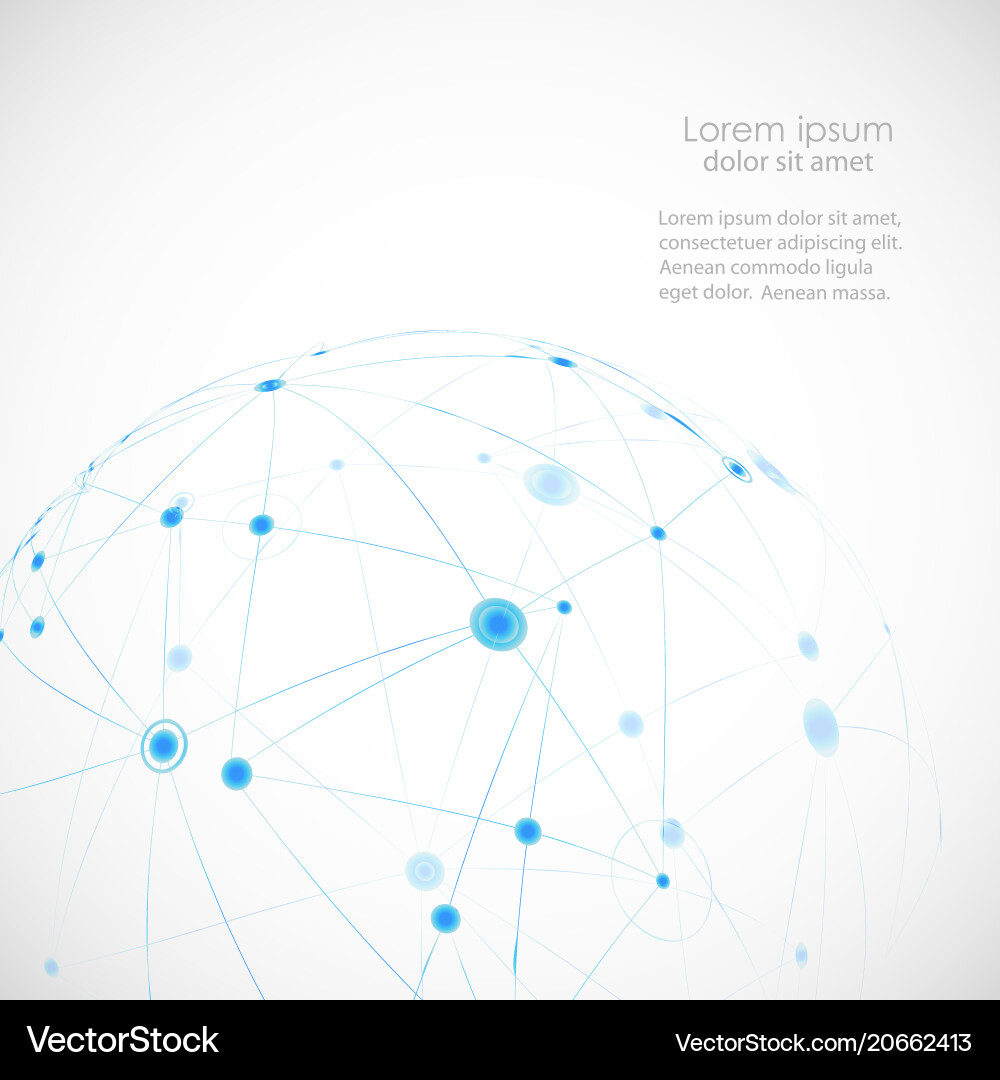 Abstract connect circle with molecular Abstract connect circle with molecular vector image