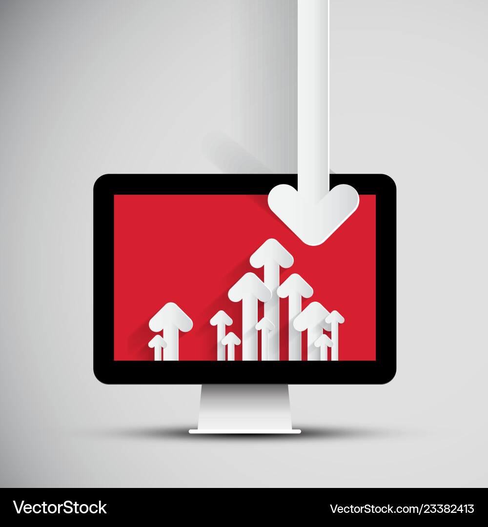 Arrows on computer vector image