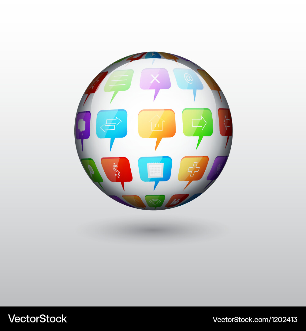 Background with sphere Vector Image