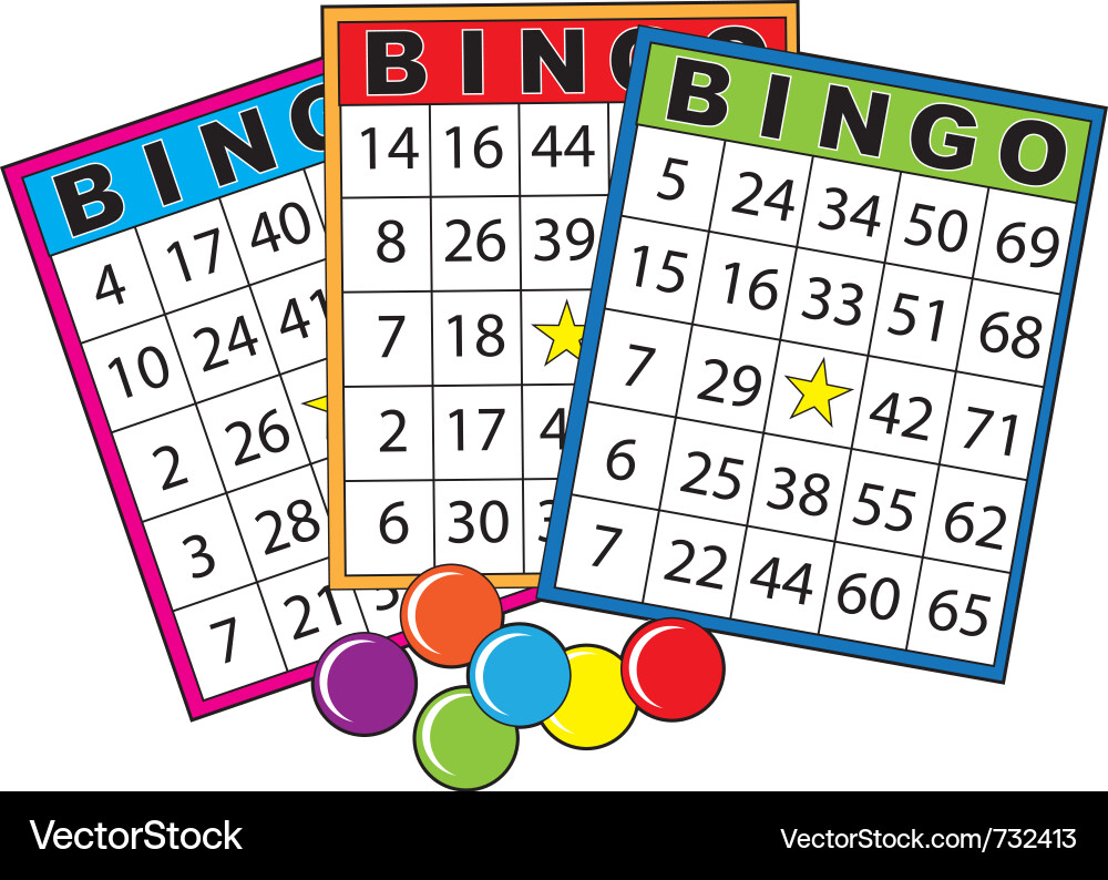 Colorful Bingo Cards Set Vector Image