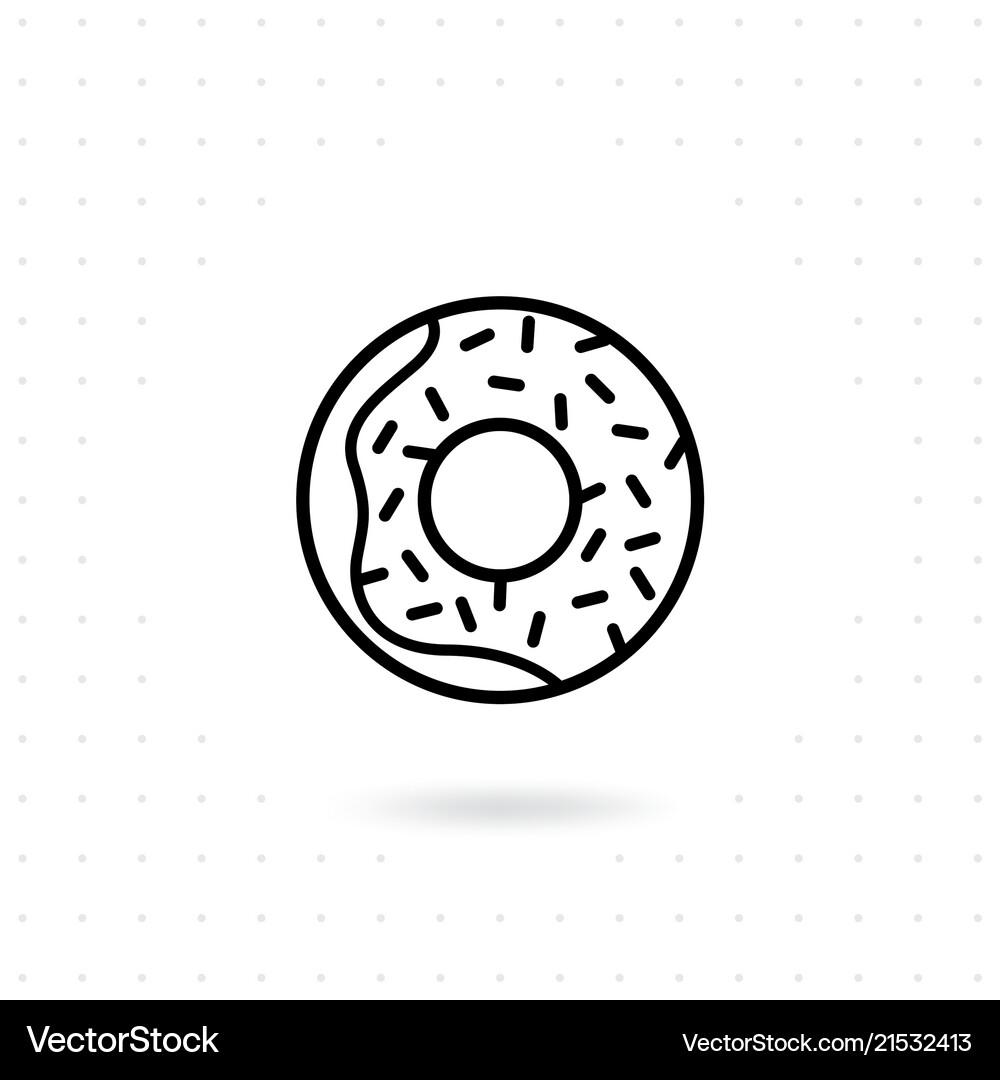 Delicious Donut Icon Royalty Free Vector Image