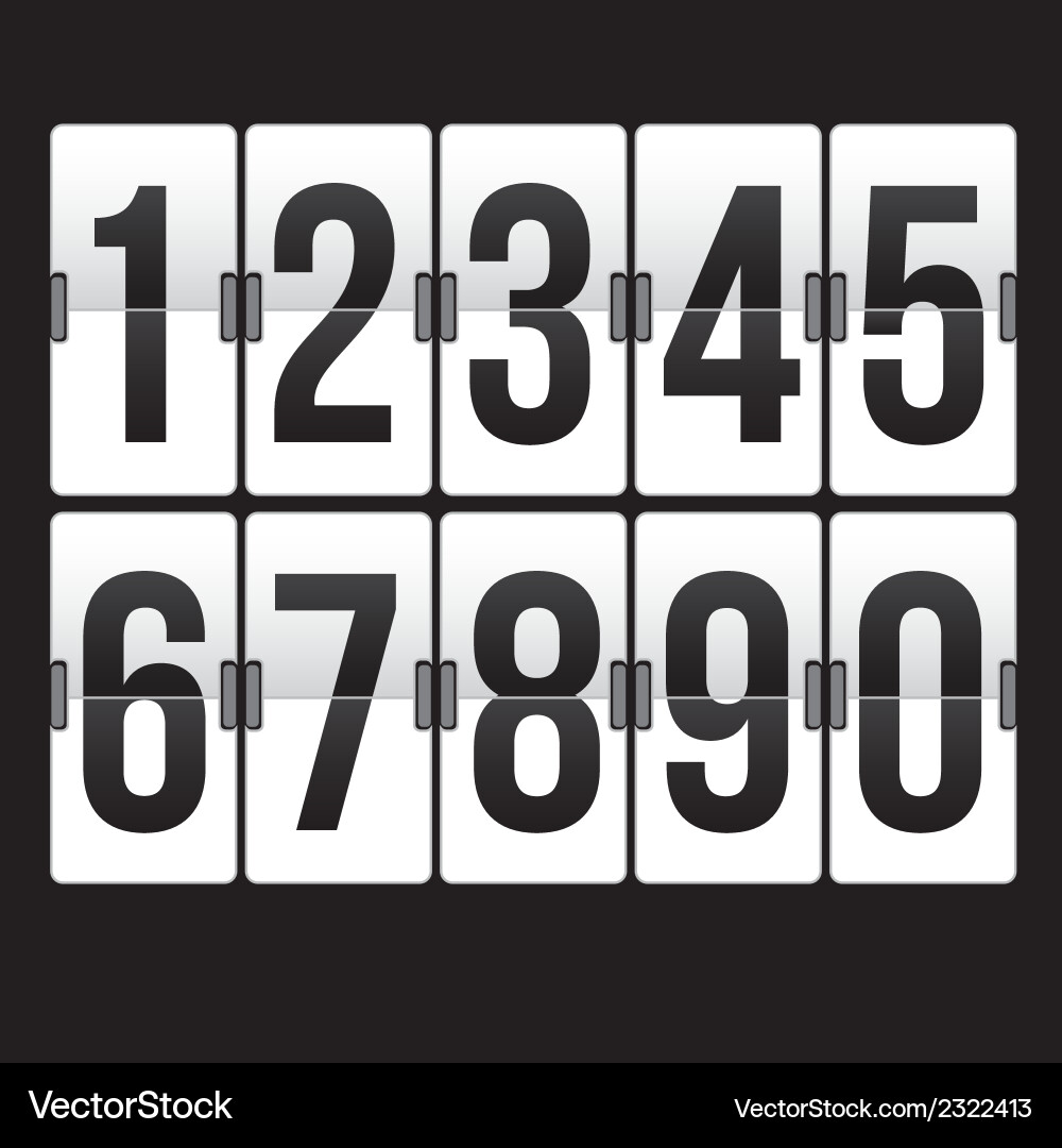 Digital Countdown Timer Display vektorbild