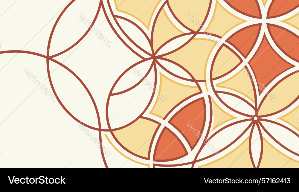 Interconnected abstract circular patterns vector image
