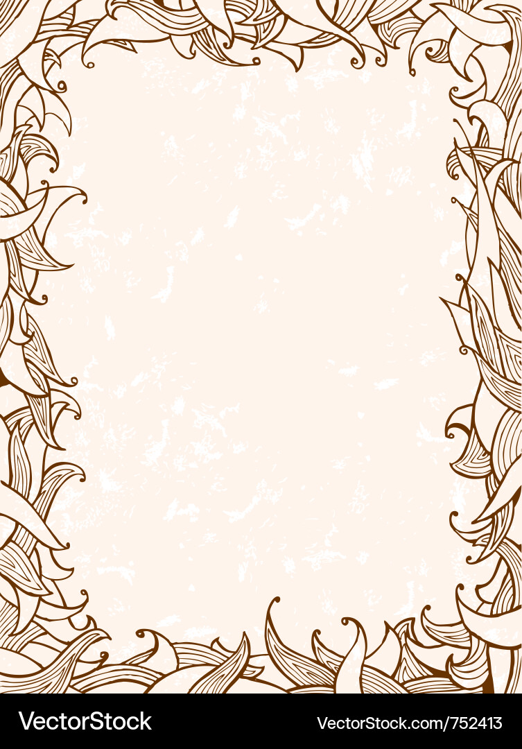 Leafy Frame Border (752413) – Royalty-Free Vector | VectorStock
