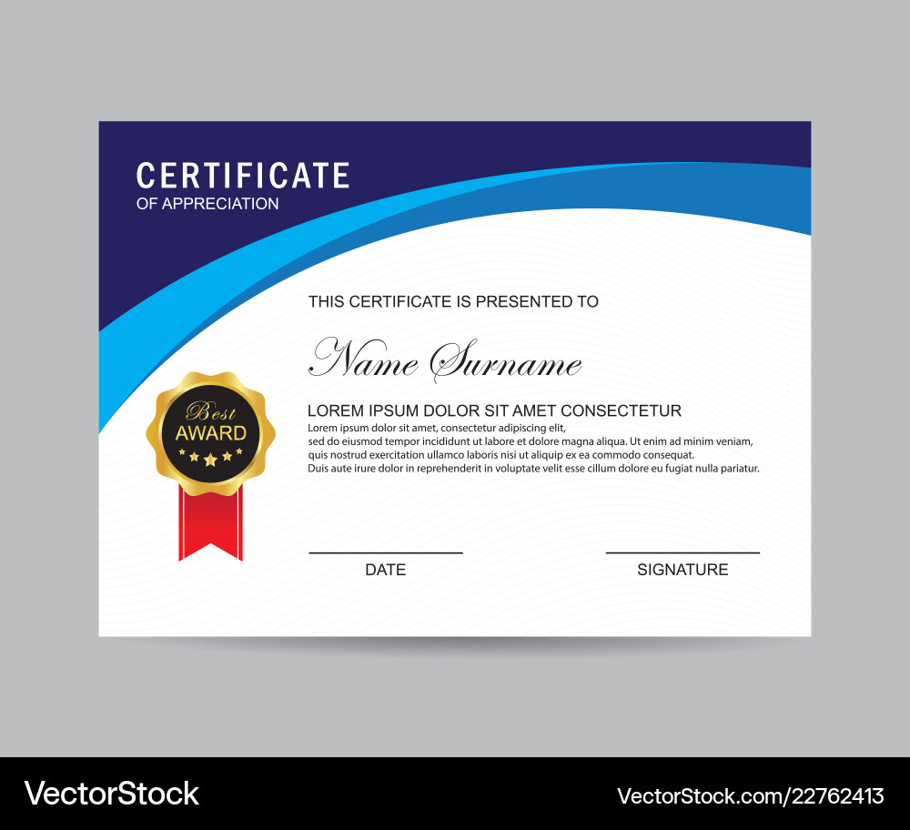 Modern certificate template Vector Image