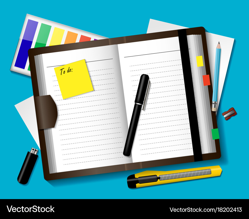 Office Workspace Setup vector image