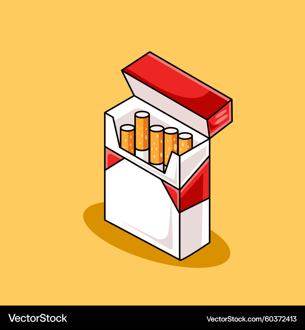 cigarette pack vector Open Cigarette Pack (60372413) – Royalty-Free Vector