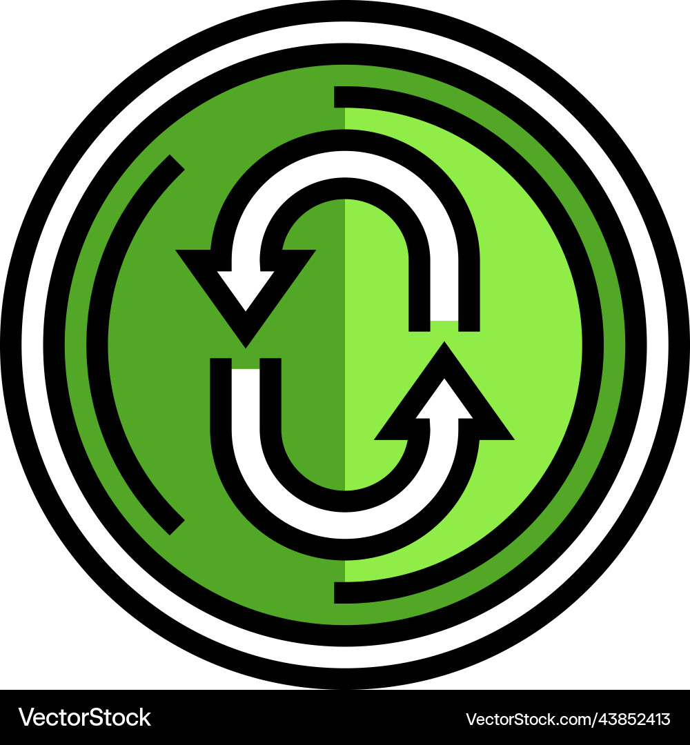 Refresh arrow color icon Refresh arrow color icon vector image