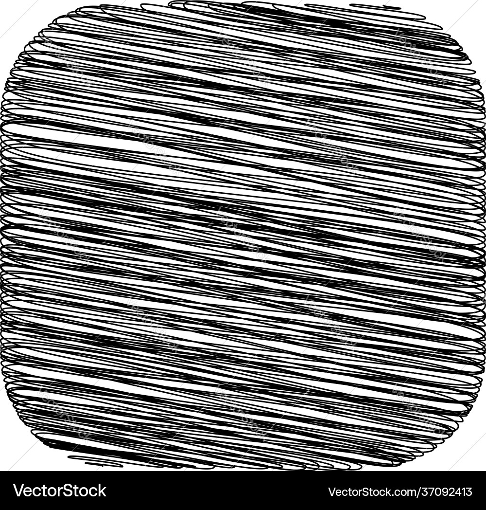Rounded square with sketchy scribble doodle Rounded square with sketchy scribble doodle vector image