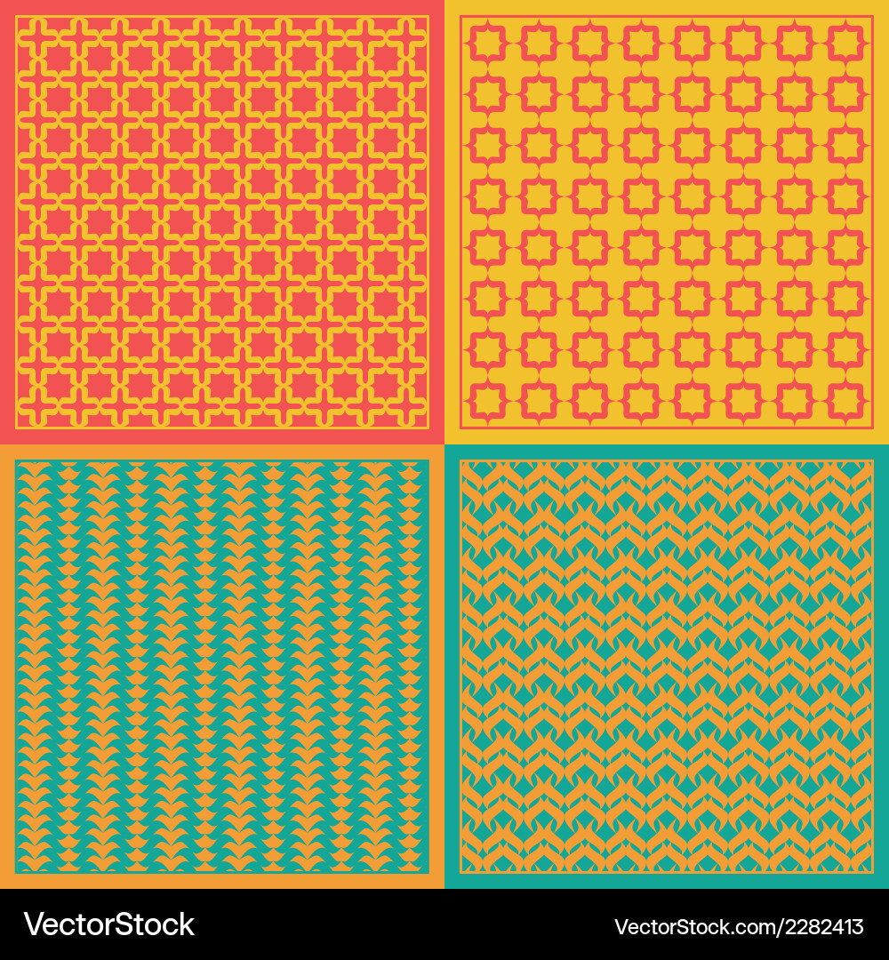 Seamless patterns net vector image