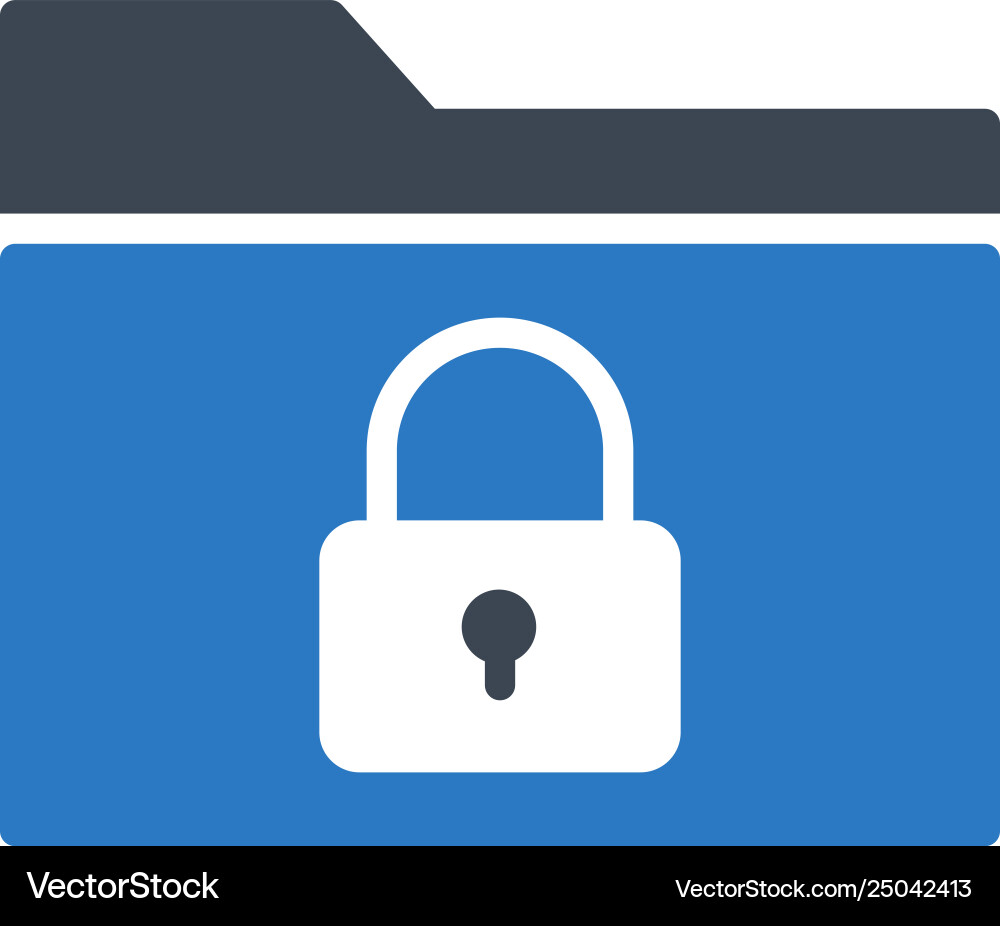 Secure folder Secure folder vector image