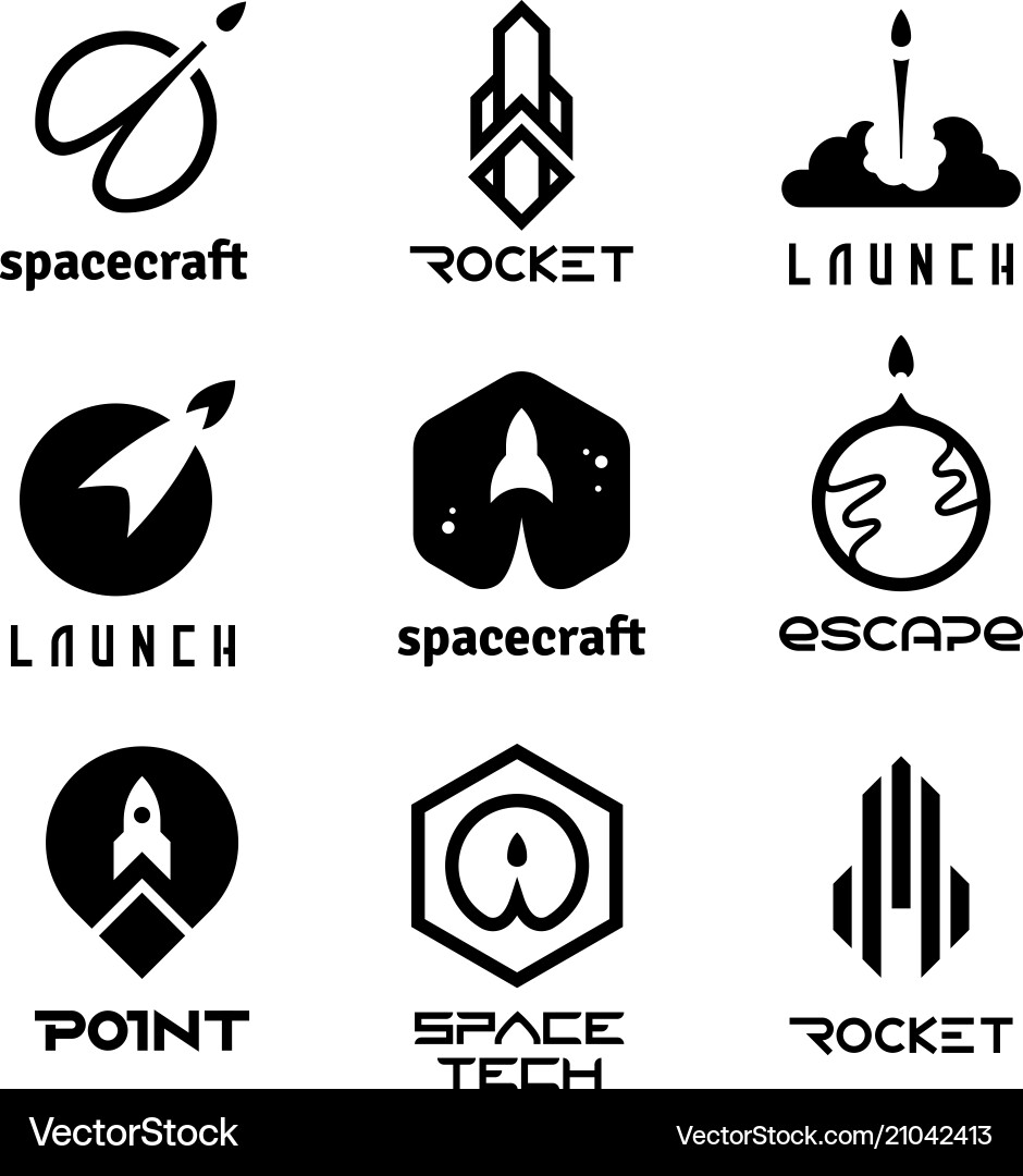 Space flying rockets launching shuttles vector image