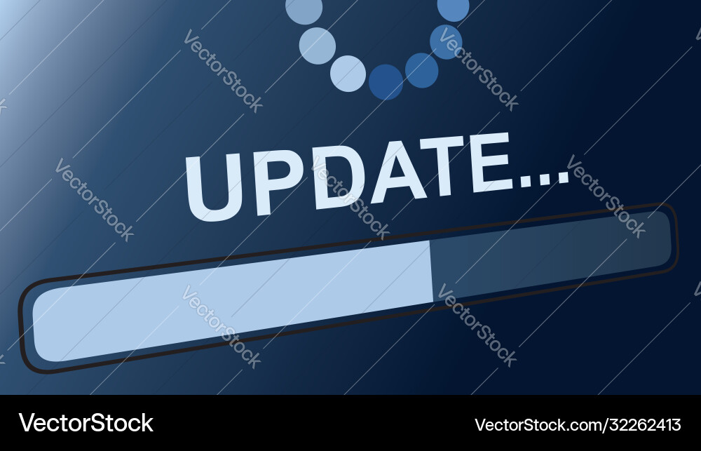 Update Status Progress Bar vector image