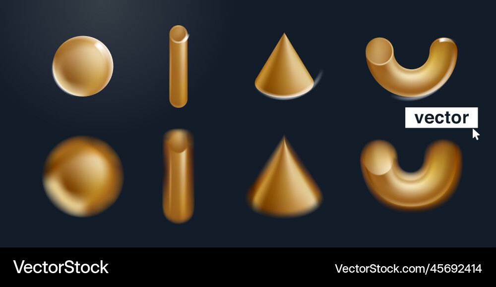 3d sphere cylinder cone and curve objects 3d sphere cylinder cone and curve objects Vector Image