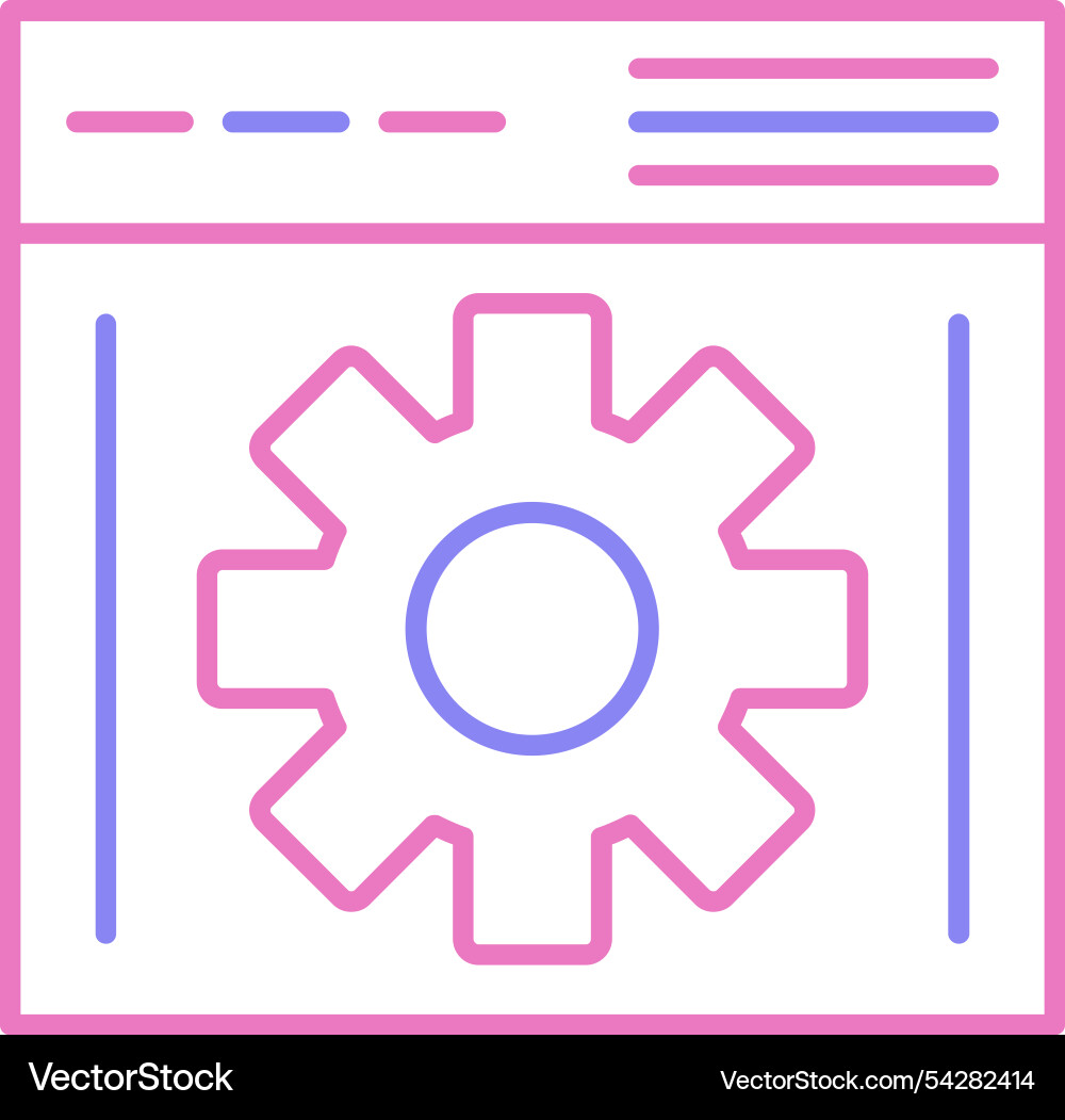 Browsing line two colour icon Vector Image