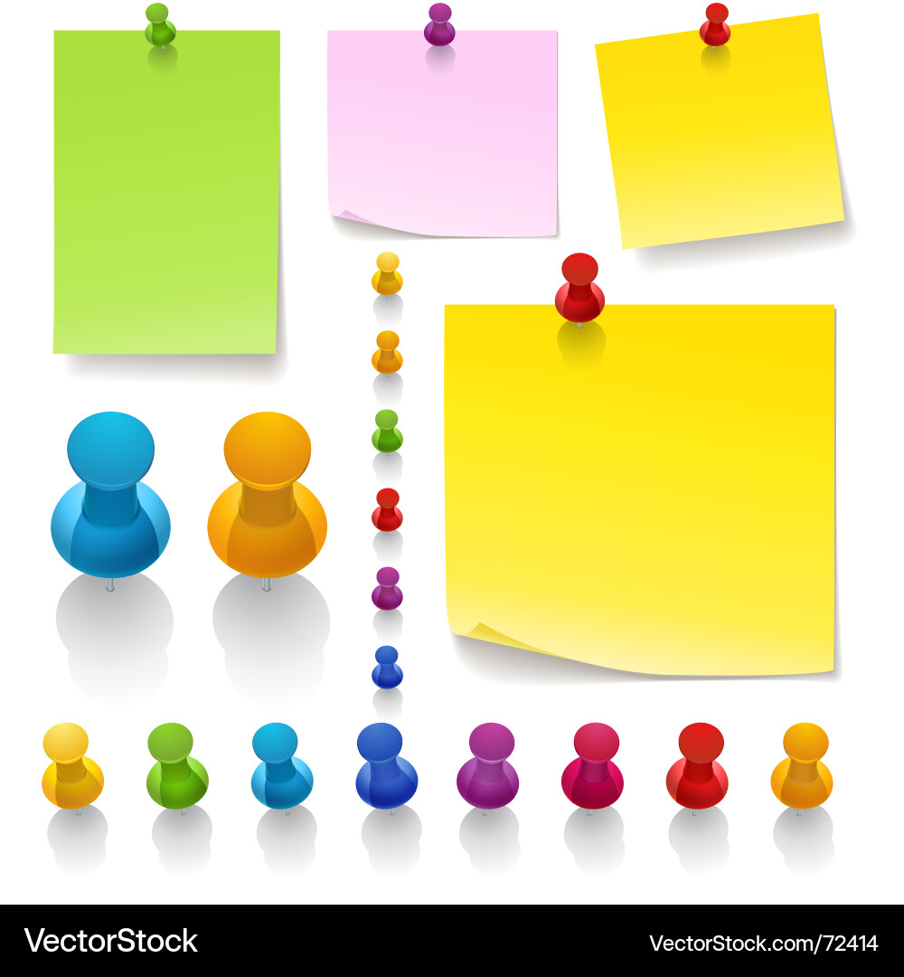 Colorful Post-it Notes Vector Image