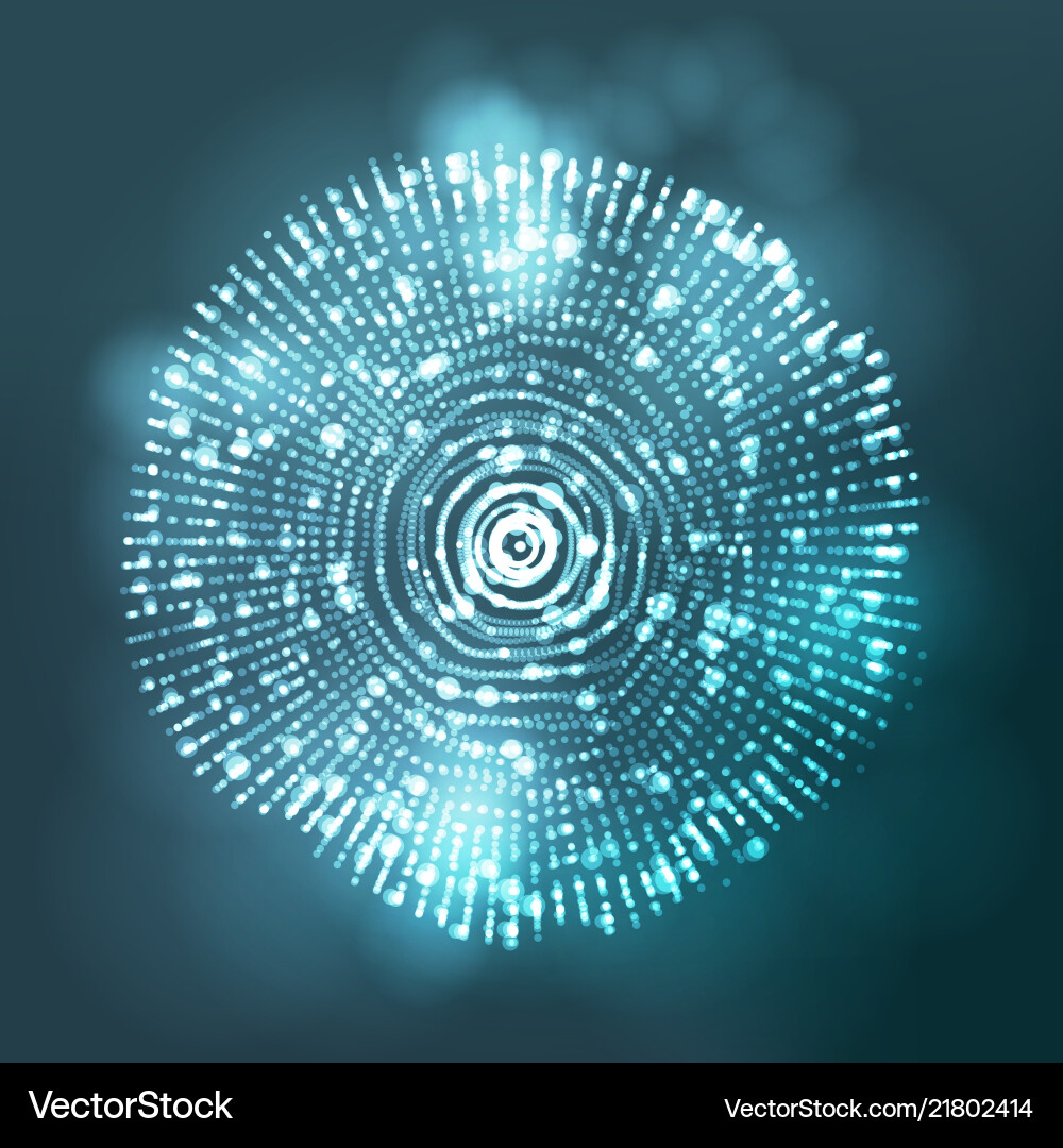 Cyber Equalizer - Glowing Particle Stream vector image