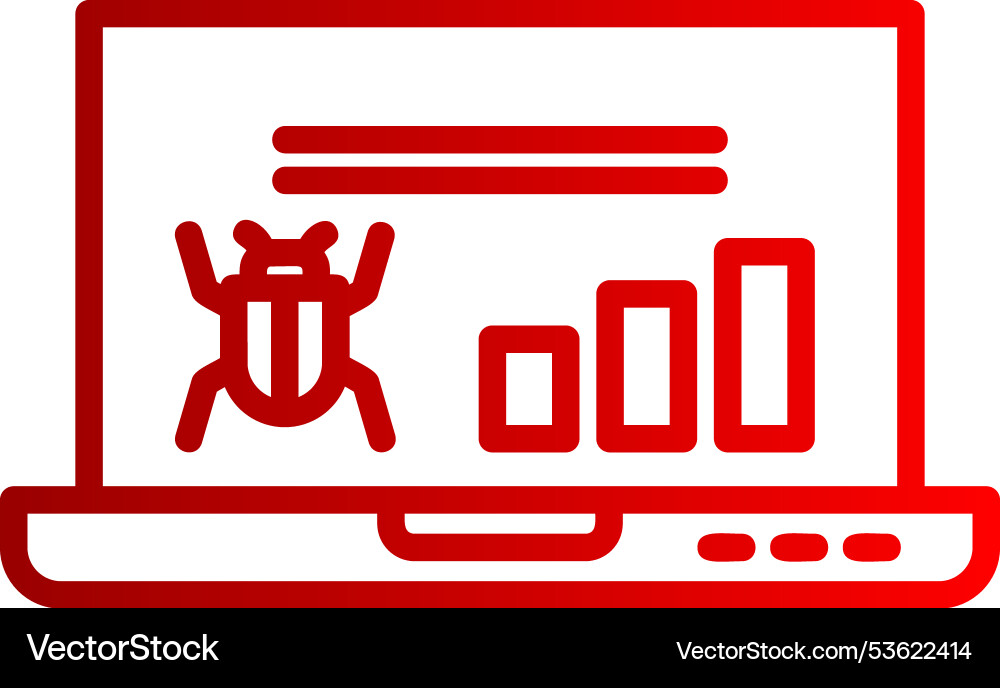 Debug line gradient icon Vector Image