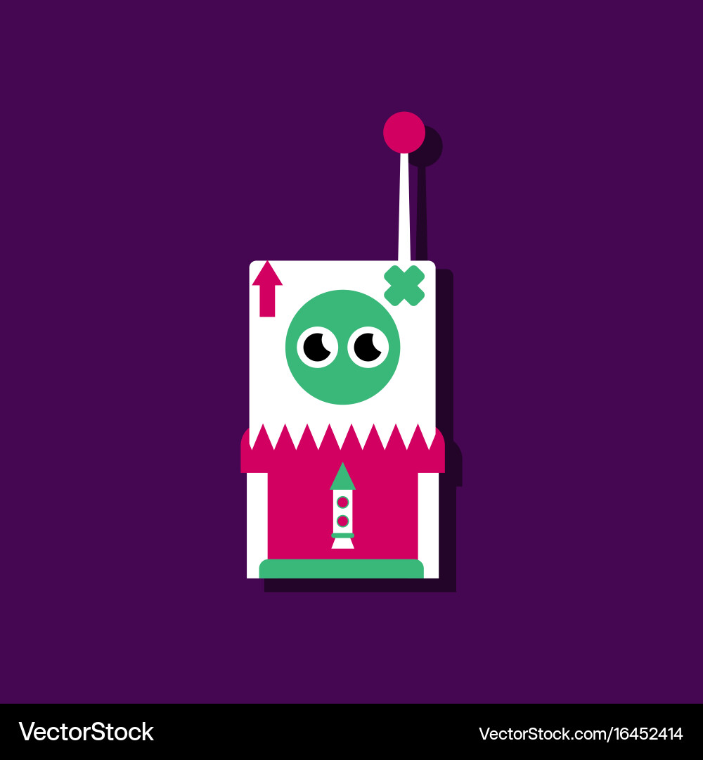 Flat icon design collection space remote control vector image