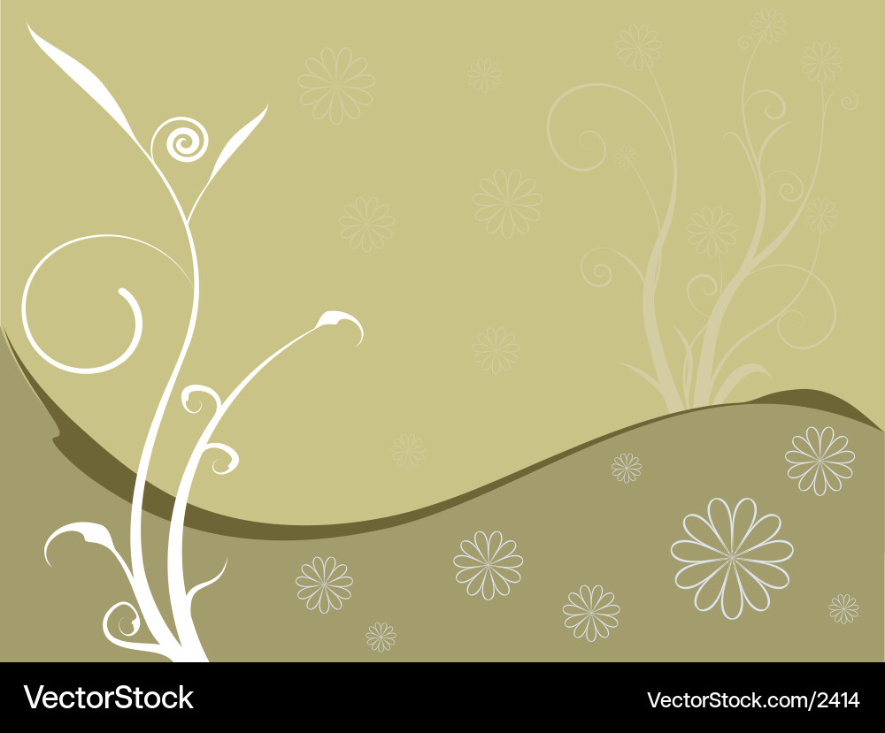 Floral brownie Vector Image