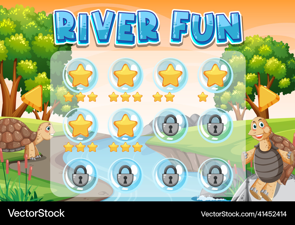Game background template with level lock Game background template with level lock vector image