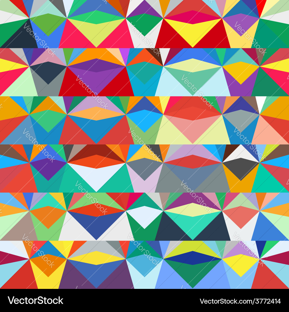 Geometric Pattern - Colorful Triangles vector image