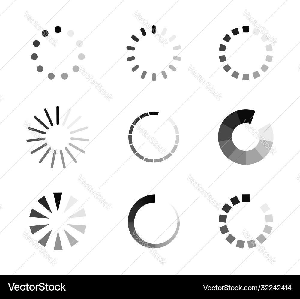 Loader icon for time upload in website Loader icon for time upload in website vector image