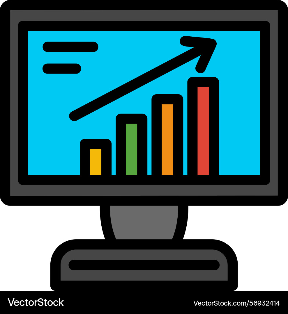 Metrics line filled style icon design Vector Image