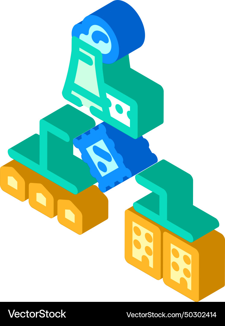 Power grid efficient isometric icon Vector Image
