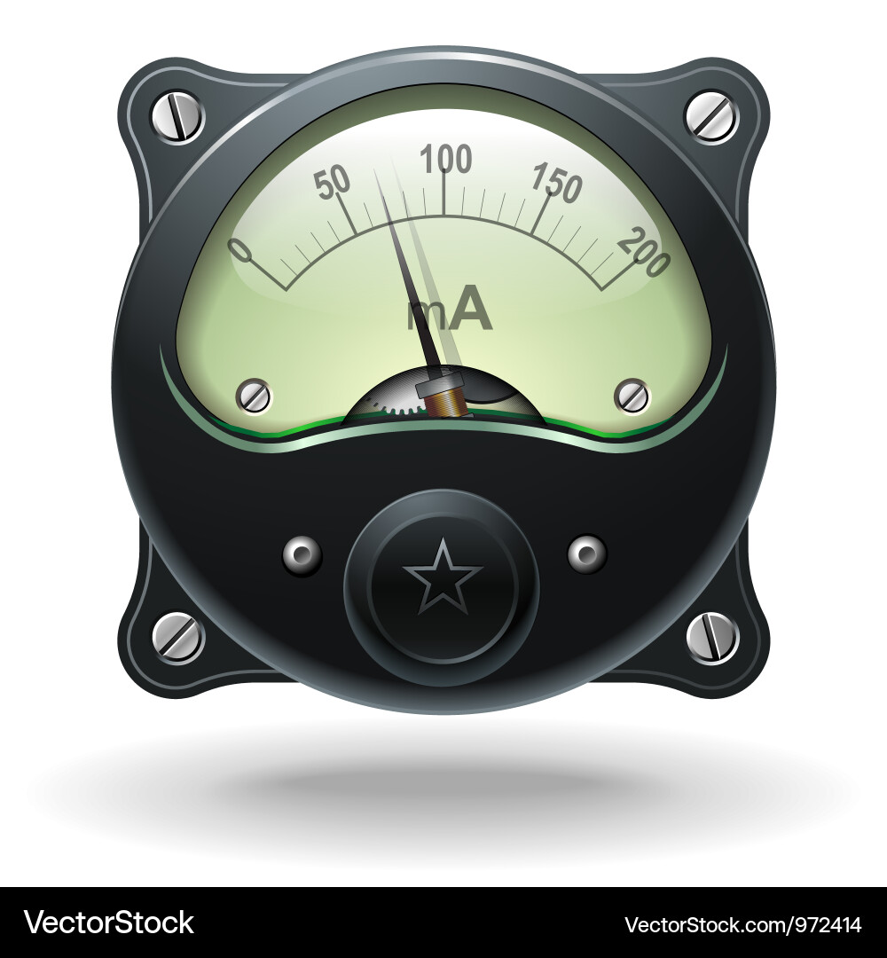 Realistic Analog Signal Meter Vector Image
