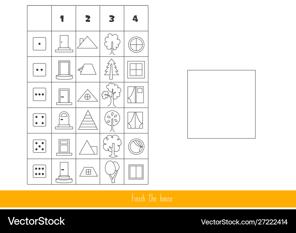 Roll dice and draw Roll dice and draw vector image