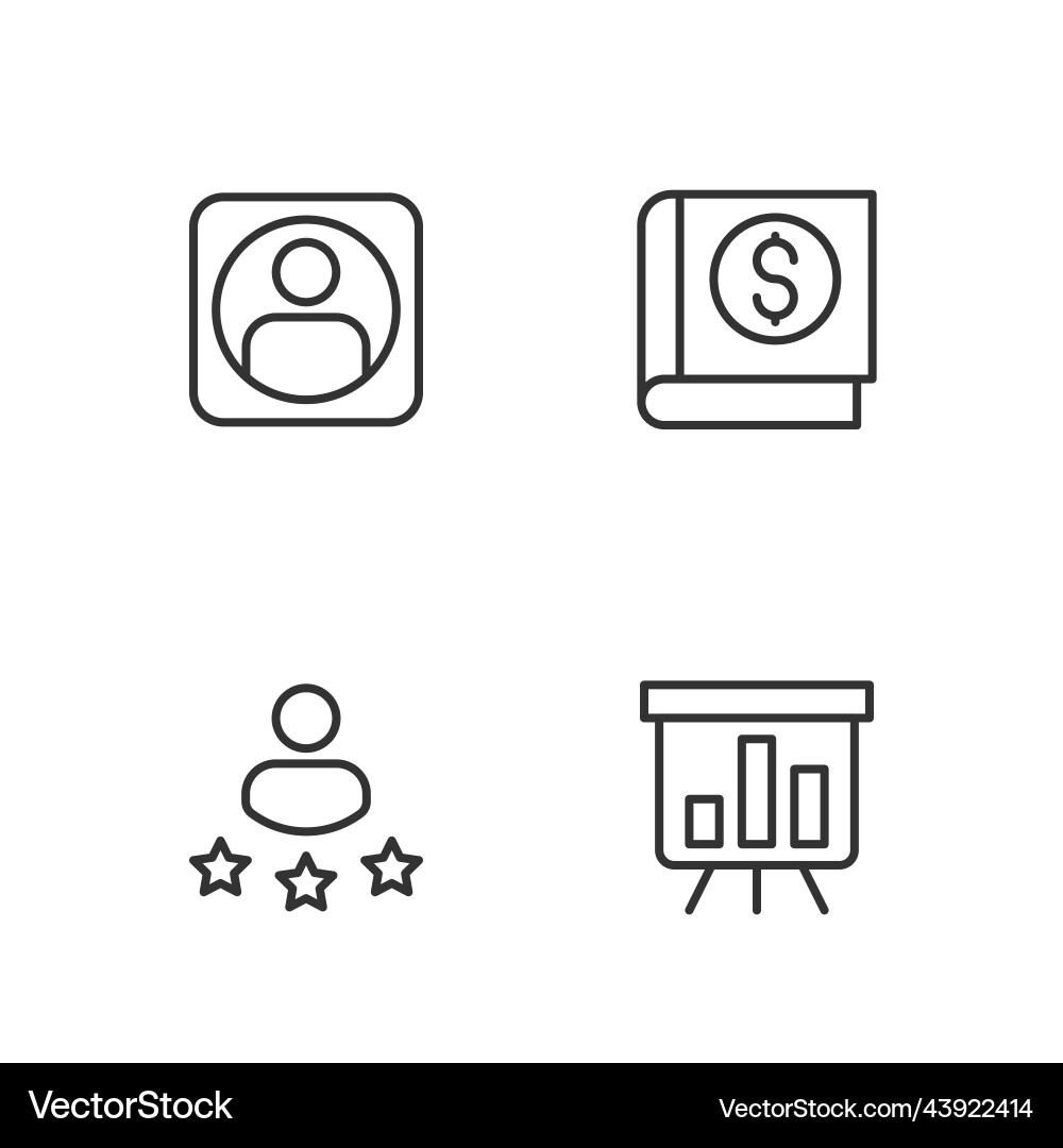 Set line board with graph chart consumer product Set line board with graph chart consumer product vector image