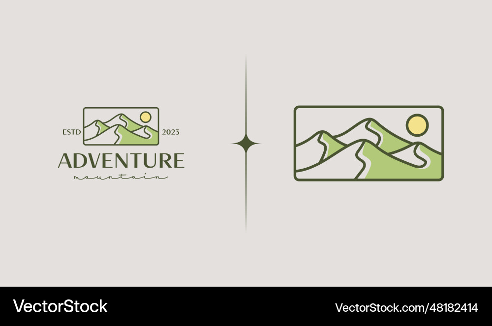 Simple mountain logo universal creative premium Simple mountain logo universal creative premium vector image