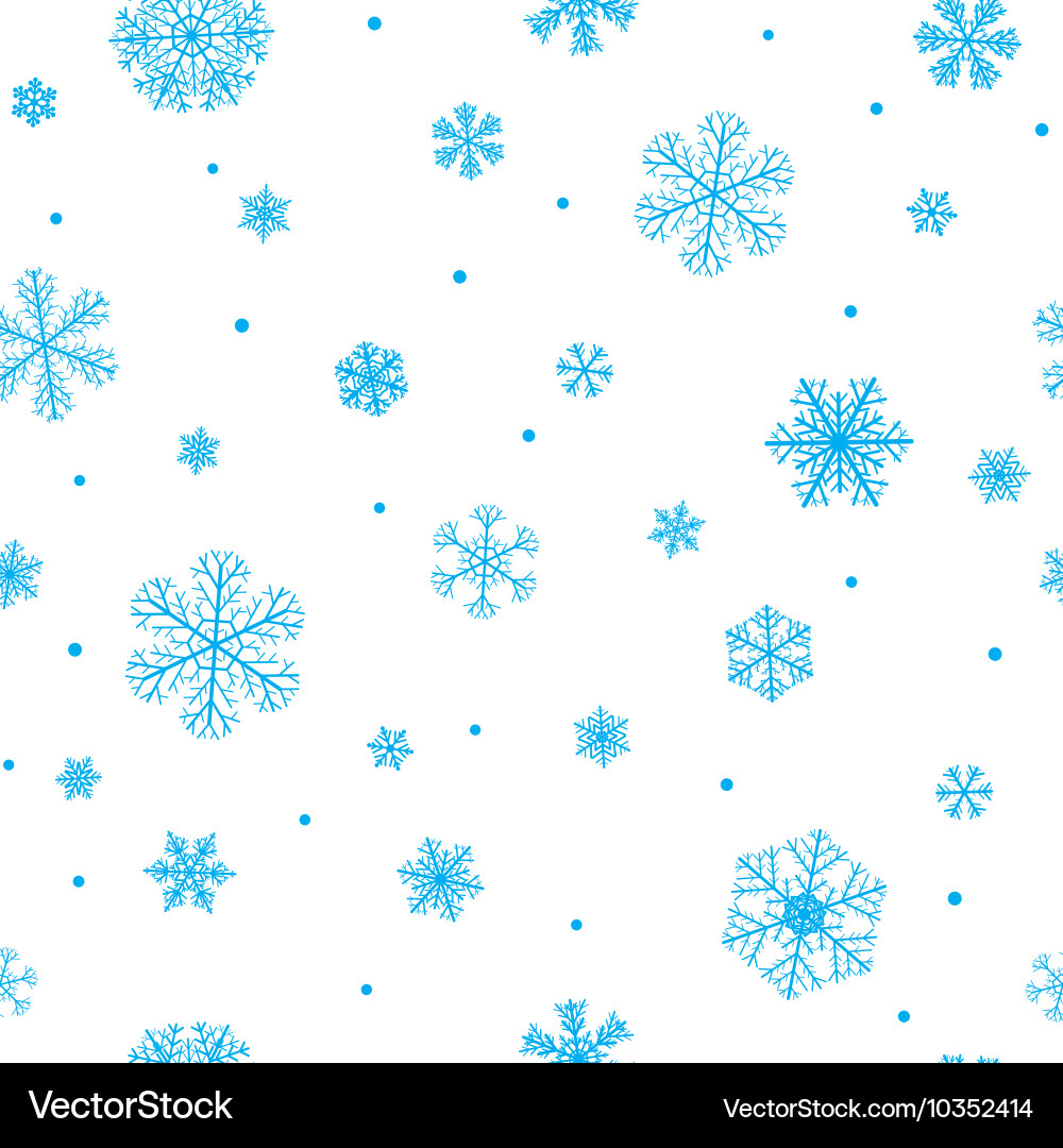 Snowflake Winter Seamless Pattern vector image