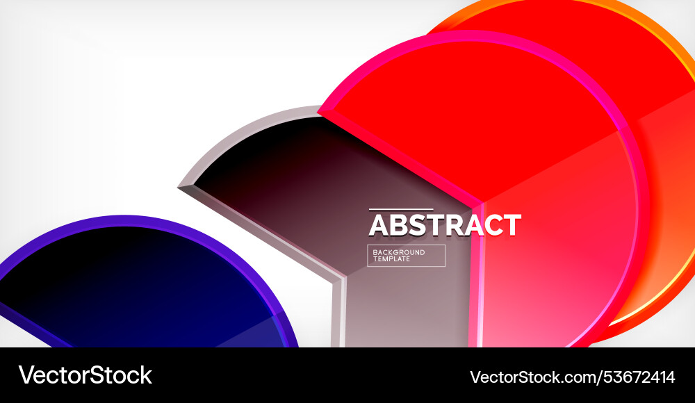 Trendy round shapes with triangular angle design Vector Image