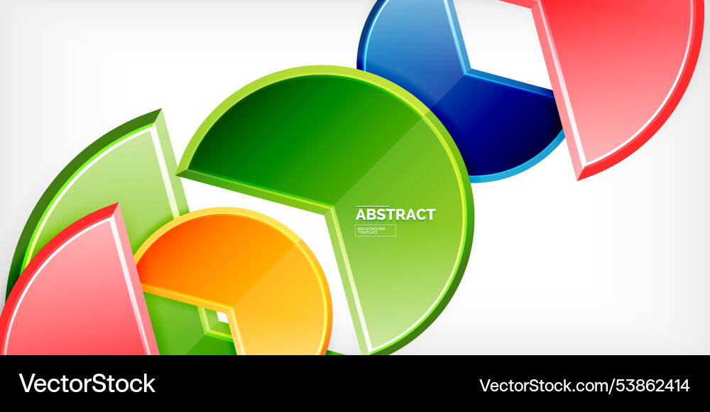 Trendy round shapes with triangular angle design Vector Image
