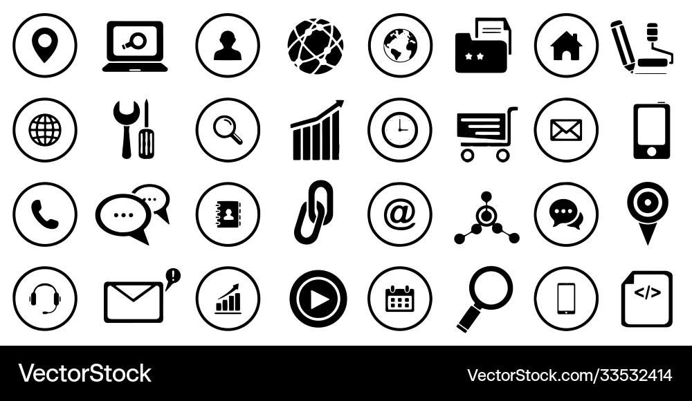 Web icons design set style Web icons design set style vector image