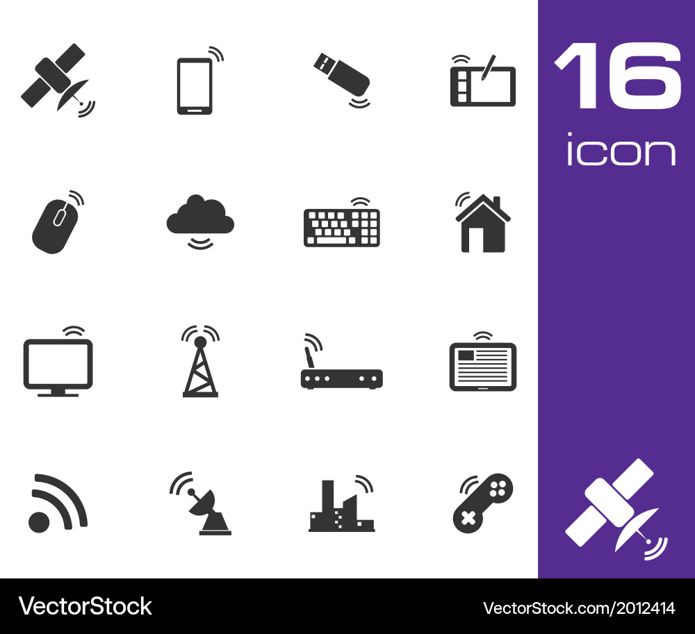 Wireless Network Icons Set Vector Image