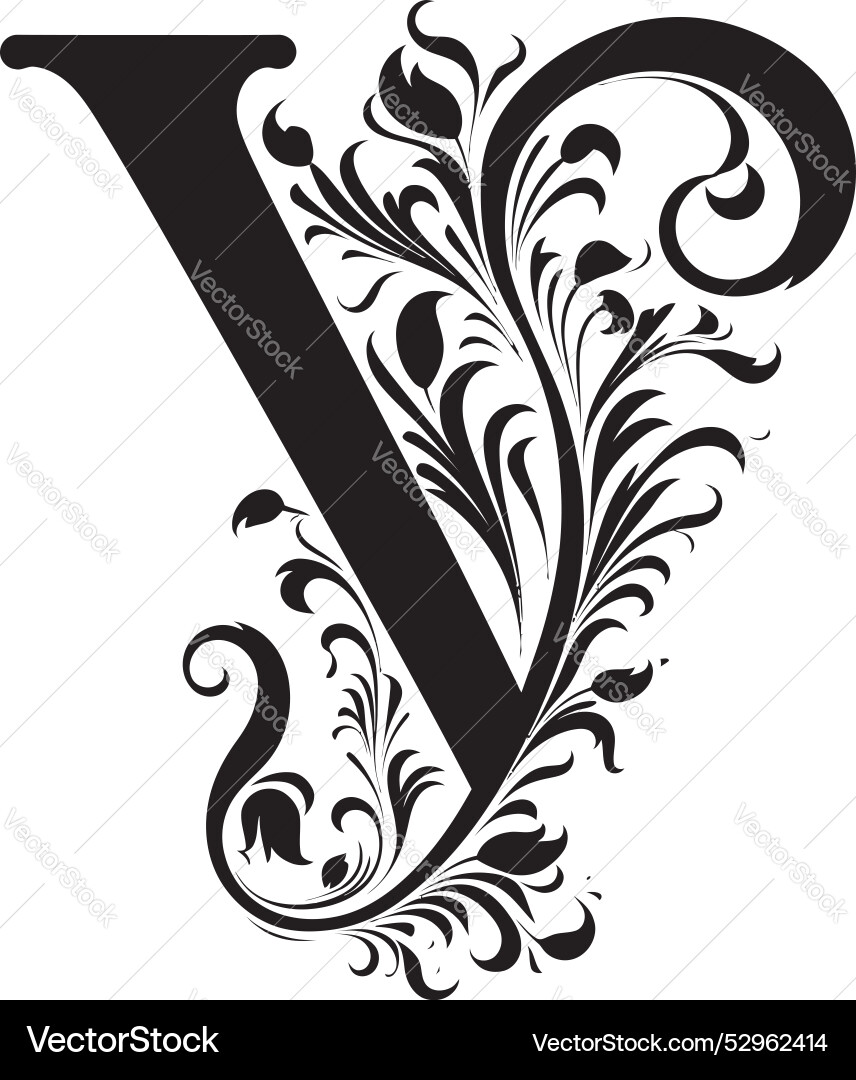 Yonder script mystical font y yesteryear flourish Yonder script mystical font y yesteryear flourish vector image