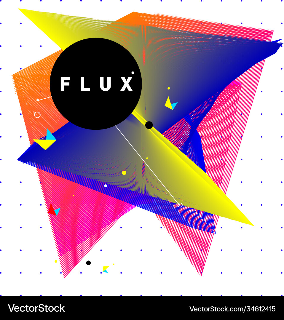 3d colorful wave background dynamic flux effect Vector Image