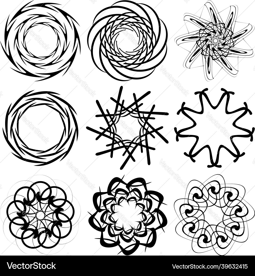 Abstract circular drawing amorphous nonfigurative Vector Image