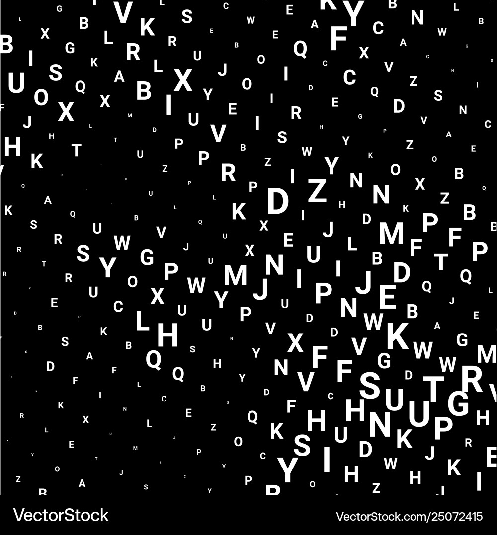 Abstract texture with letters vector image