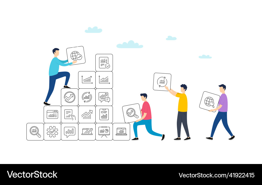 Analysis line icons charts reports and graphs Analysis line icons charts reports and graphs vector image