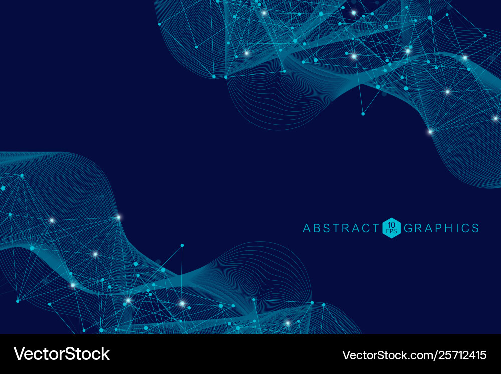 Big data visualization background modern vector image