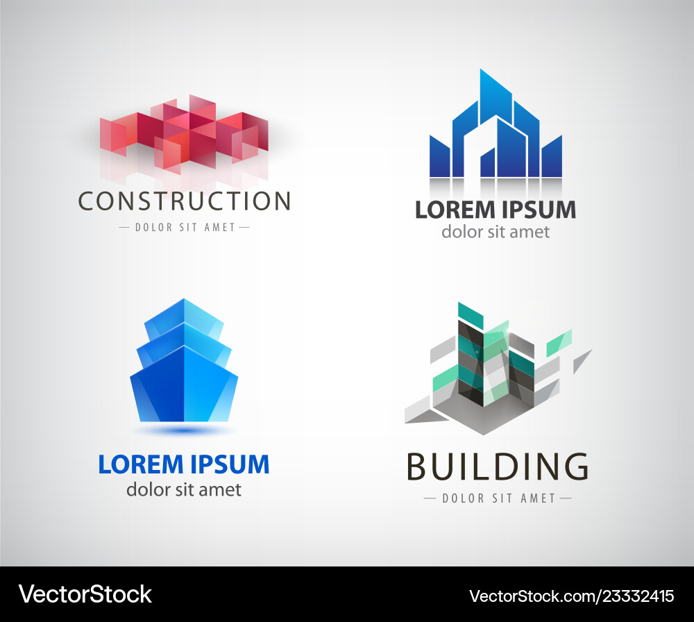 Building Logos & Architecture Icons vector image