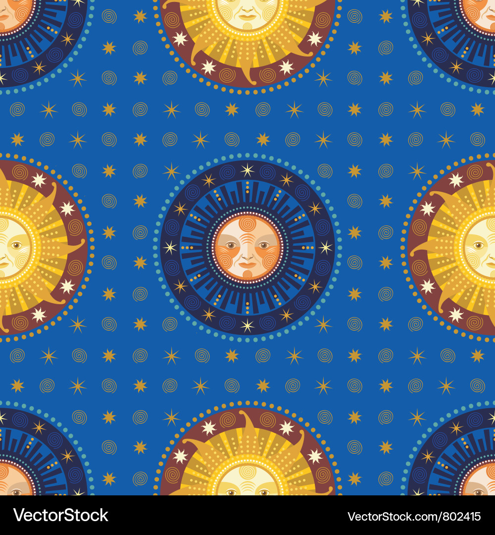 Celestial Swirls Pattern Vector Image