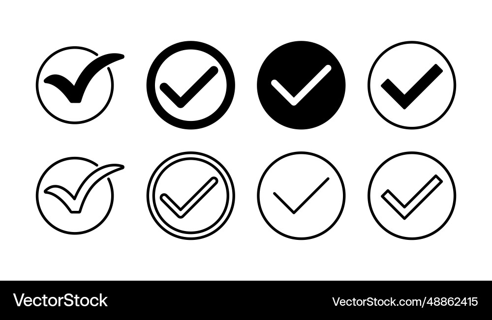 Check icon mark list button Check icon mark list button vector image