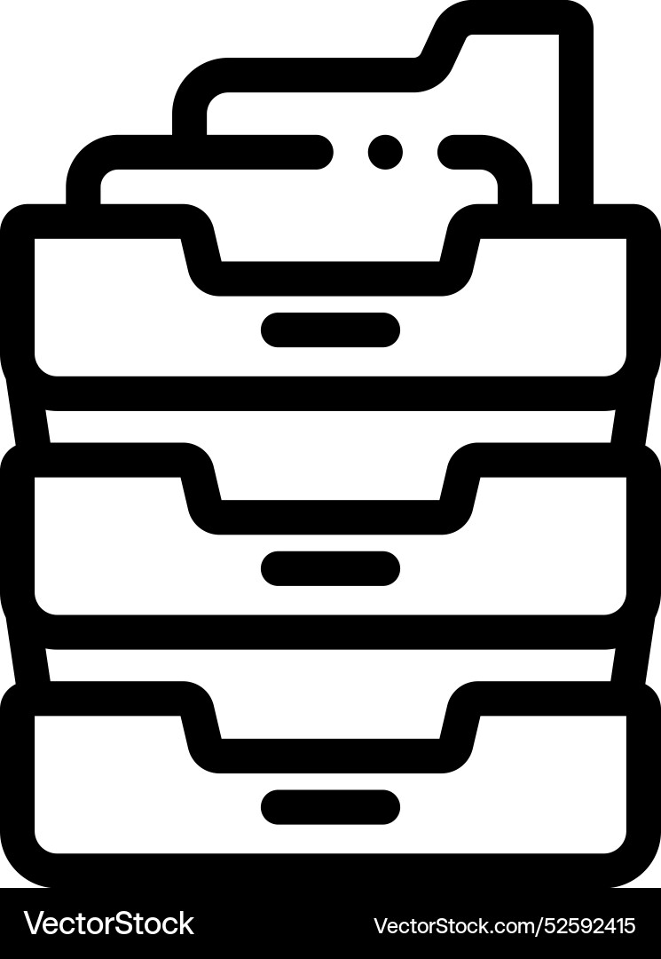 Compartment icon thin linear style design Compartment icon thin linear style design vector image